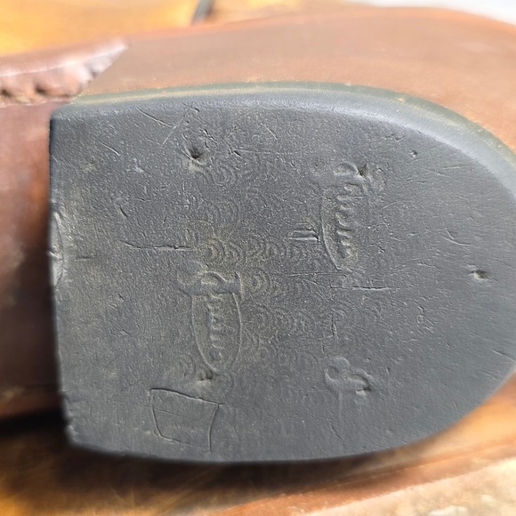 Justin Damiana Cowboy Western Boots Brown Distressed Leather Snip Toe Womens 8.5 - Picture 10 of 13